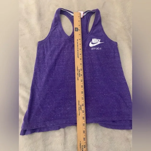 Nike Sportswear Just Do it Racerback Tank Top Size Small Purple Heather Women - Picture 6 of 7